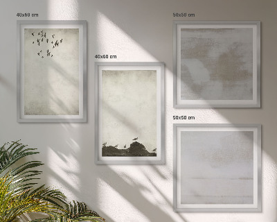 Wall art set Flock of birds texture