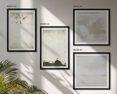 Wall art set Flock of birds texture