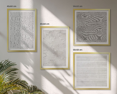 Multi-piece wall decor set Sand patterns geometric structures