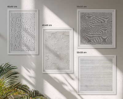 Multi-piece wall decor set Sand patterns geometric structures