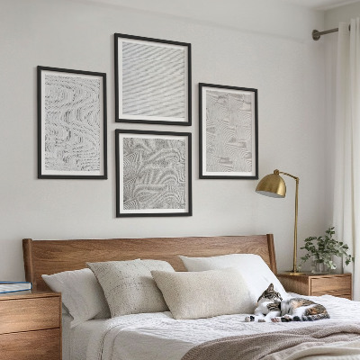 Multi-piece wall decor set Sand patterns geometric structures