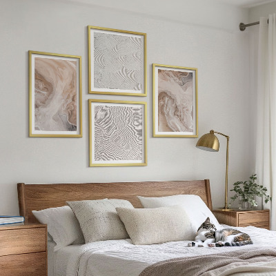 Multi-piece wall decor set Marble stone texture patterns