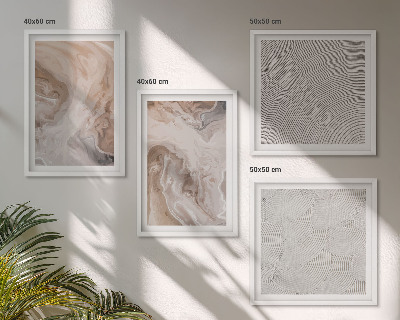 Multi-piece wall decor set Marble stone texture patterns