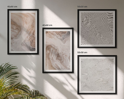 Multi-piece wall decor set Marble stone texture patterns