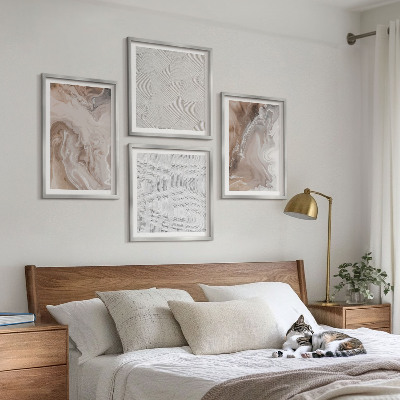 Wall art set Stone abstract marble patterns