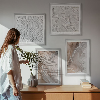 Wall art set Stone abstract marble patterns