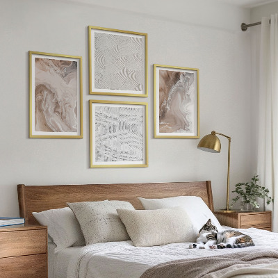 Wall art set Stone abstract marble patterns