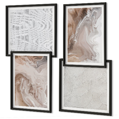Wall art set Stone abstract marble patterns