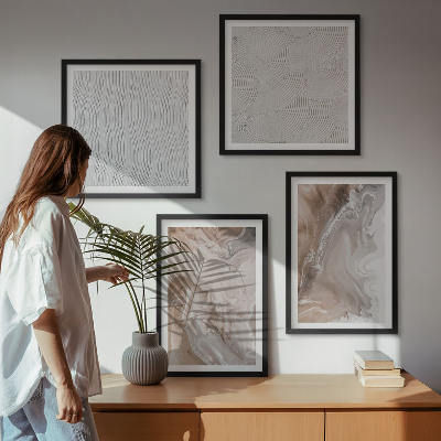 Wall art set Stone abstract marble patterns
