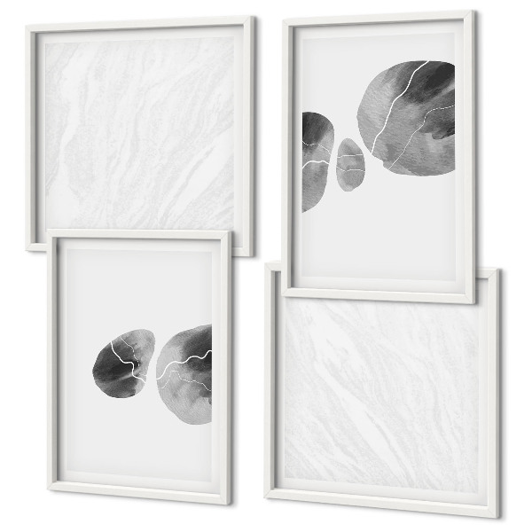 Multi-piece wall decor set Abstract art paint splashes