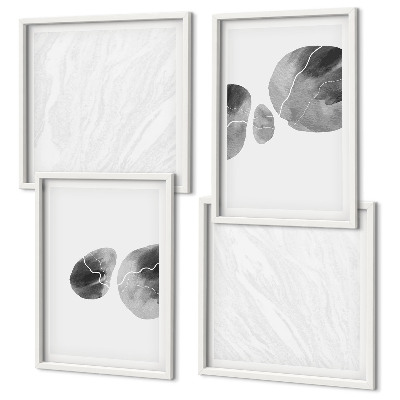 Multi-piece wall decor set Abstract art paint splashes