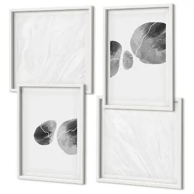 Multi-piece abstract art wall decor set featuring paint splashes