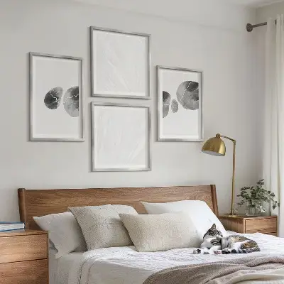 Multi-piece abstract art wall decor set featuring paint splashes