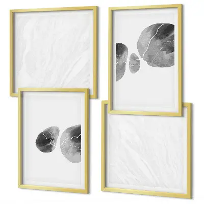 Multi-piece abstract art wall decor set featuring paint splashes