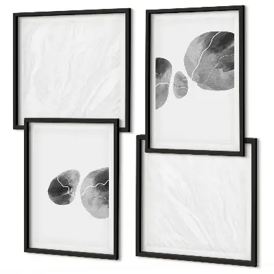 Multi-piece abstract art wall decor set featuring paint splashes