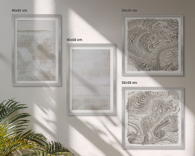 Set of 4 wall art pieces Worn textures modern style