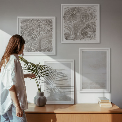Set of 4 wall art pieces Worn textures modern style
