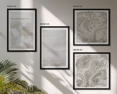 Set of 4 wall art pieces Worn textures modern style