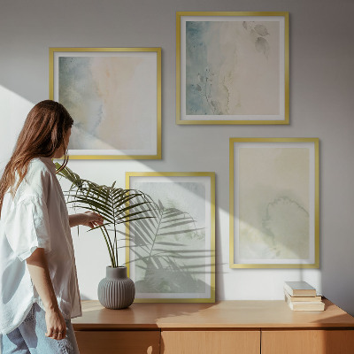 Multi-piece wall decor set Pastel watercolor canvas texture