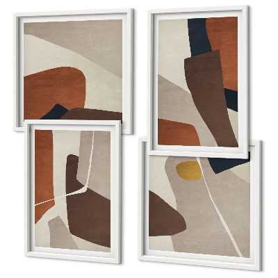Wall art set Abstract modern shapes
