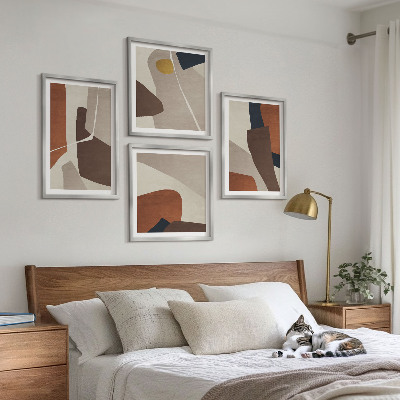 Wall art set Abstract modern shapes