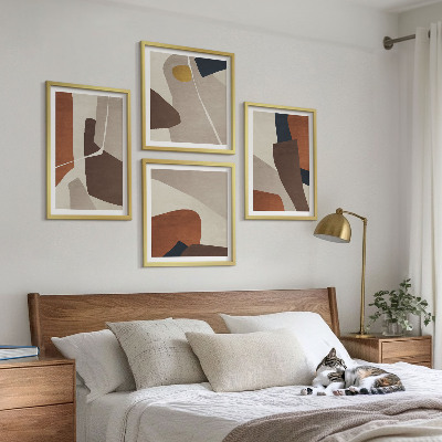 Wall art set Abstract modern shapes