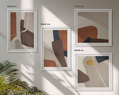 Wall art set Abstract modern shapes