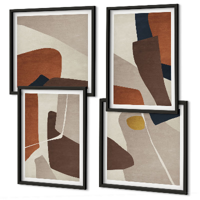 Wall art set Abstract modern shapes