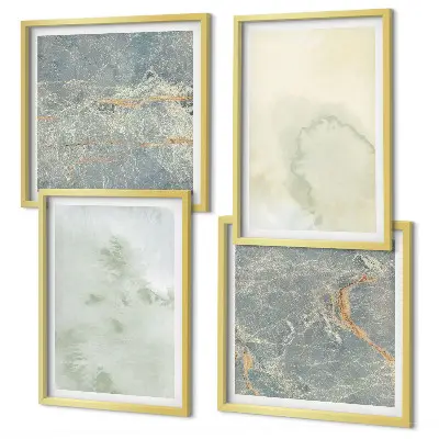 Pastel watercolor canvas wall art set of 4 pieces