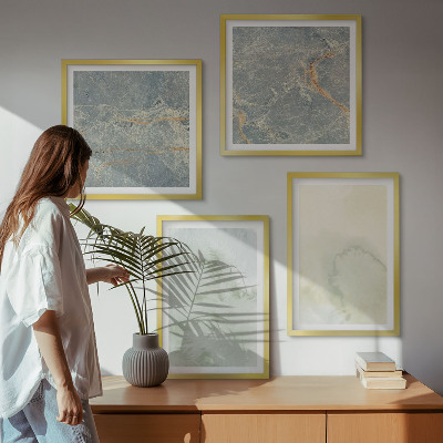 Set of 4 wall art pieces Pastel watercolor canvas paints