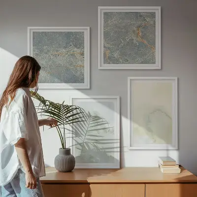 Pastel watercolor canvas wall art set of 4 pieces