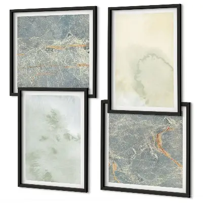 Pastel watercolor canvas wall art set of 4 pieces