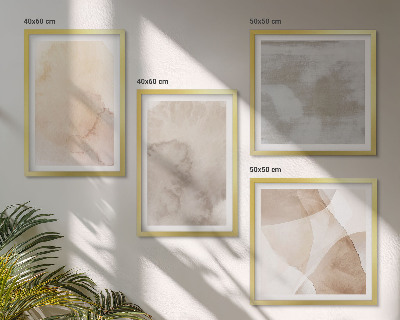 Multi-piece wall decor set Warm watercolor pastel textures