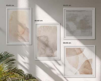 Multi-piece wall decor set Warm watercolor pastel textures