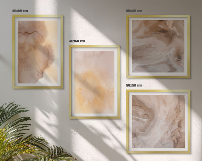 Wall art set Warm watercolors on canvas