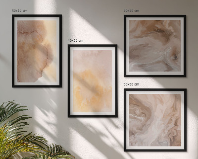 Wall art set Warm watercolors on canvas