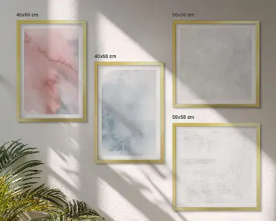 Pastel watercolor textures wall art set of 4 pieces