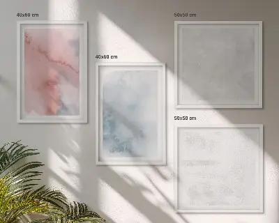 Pastel watercolor textures wall art set of 4 pieces