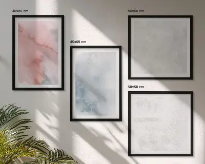 Pastel watercolor textures wall art set of 4 pieces