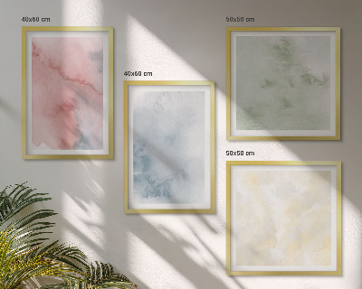 Multi-piece wall decor set Pastel colored watercolors