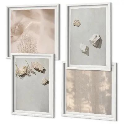 Wall art set boho stone beach decorations