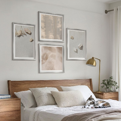 Wall art set Boho stones beach decorations