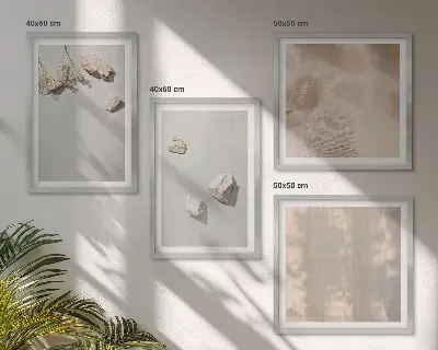 Wall art set boho stone beach decorations