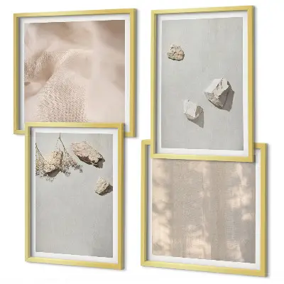 Wall art set boho stone beach decorations