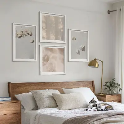 Wall art set boho stone beach decorations