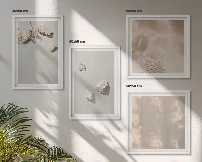 Wall art set boho stone beach decorations