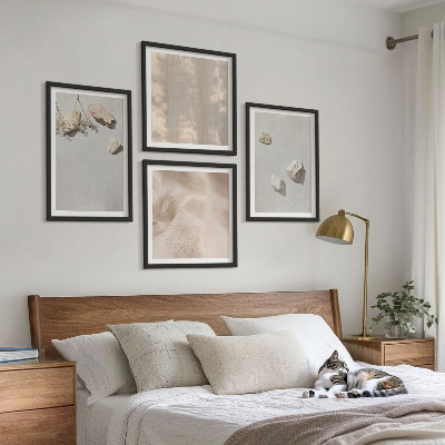 Wall art set Boho stones beach decorations