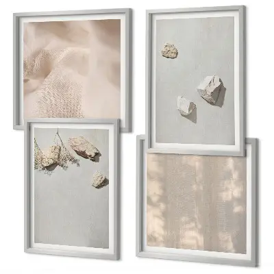 Wall art set boho stone beach decorations