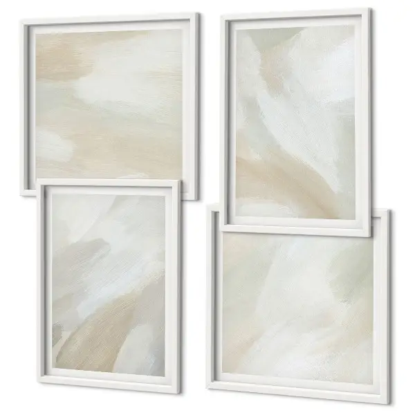 Abstract brush paint canvas wall art set multi-piece decorative wall set