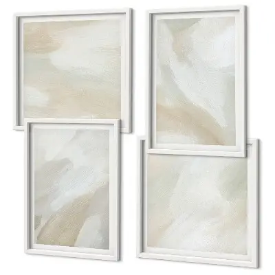 Abstract brush paint canvas wall art set multi-piece decorative wall set